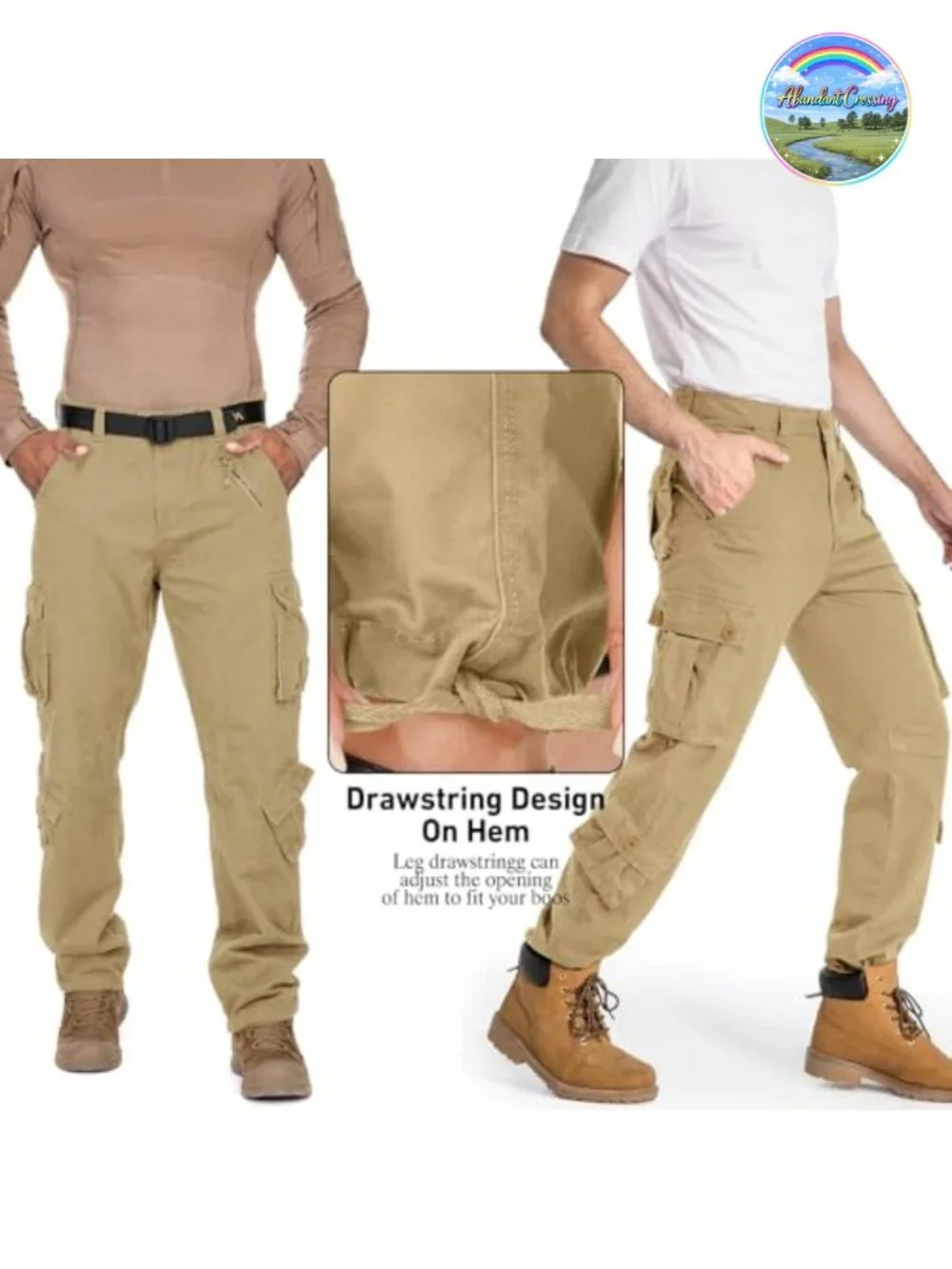 Mens Tactical Cargo Pants Ripstop BDU Work Casual Straight Leg 9 Pockets
